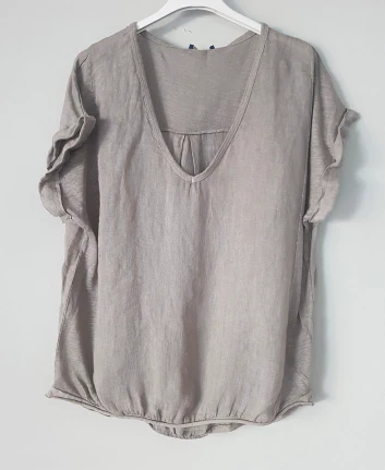 Plain Italian Linen Tee - Siena - Image 16